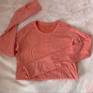 Lululemon Orange Long Sleeve Shirt
